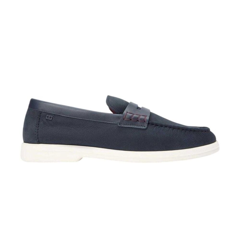 Tommy Hilfiger Mens Nubuck Flat Sneakers / Desert Sky